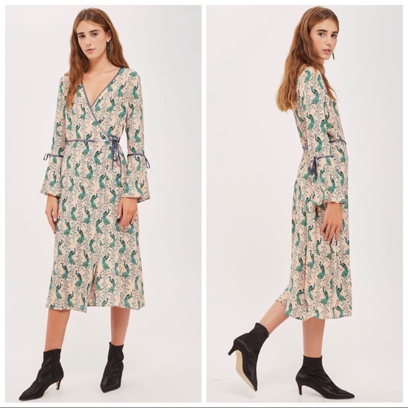 topshop peacock dress